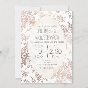PixDezines Toile Rose Gold/DIY Hintergrund Einladung