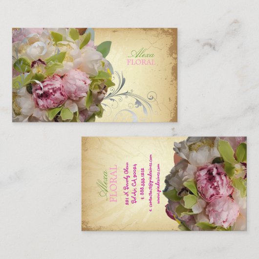 PixDezines-Torfbouquets/Degustationshintergrund Visitenkarte