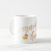 PixDezines Trauzeugin/Imitat Gold/Modernes Skript Kaffeetasse (Vorderseite Links)