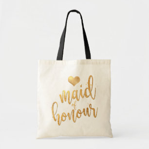 PixDezines Trauzeugin/Imitat Gold Script Tragetasche
