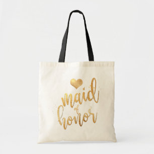 PixDezines Trauzeugin/Imitat Gold Script Tragetasche