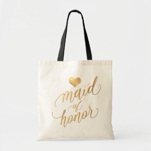 PixDezines-Trauzeugin/Imitate Gold-Script Tragetasche