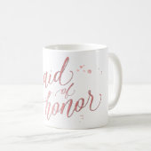 PixDezines Trauzeugin/Imitats Rose Gold/Fun Script Kaffeetasse (VorderseiteRechts)