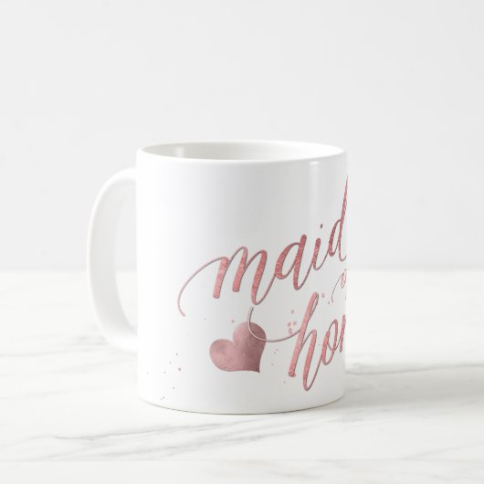 PixDezines Trauzeugin/Imitats Rose Gold/Fun Script Kaffeetasse (Vorderseite Links)