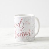 PixDezines Trauzeugin/Imitats Rose Gold/Fun Script Kaffeetasse (VorderseiteRechts)