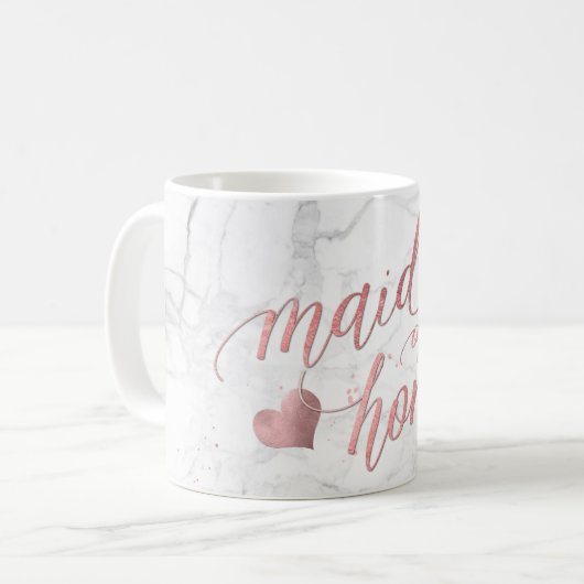 PixDezines Trauzeugin/Imitats Rose Gold/Fun Script Kaffeetasse (Vorderseite Links)