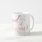 PixDezines Trauzeugin/Imitats Rose Gold Script Kaffeetasse (VorderseiteRechts)