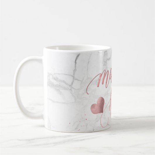 PixDezines Trauzeugin/Imitats Rose Gold Script Kaffeetasse (Links)