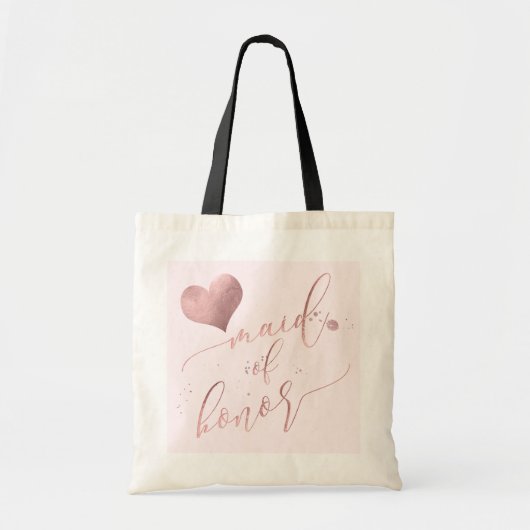 PixDezines Trauzeugin/Imitats Rose Gold Script Tragetasche (Vorne)