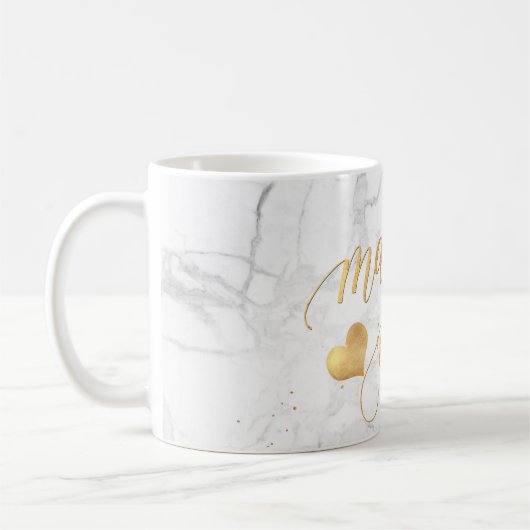 PixDezines Trauzeugin/Marmor+Imitate Gold/Script Kaffeetasse (Links)