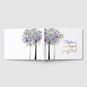PixDezines Tree of Life Bar Mitzvah/Lila Gästebuch (Voll)