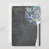 PixDezines Tree of Life Bat Mitzvah/Chalkboard Einladung (Rückseite)