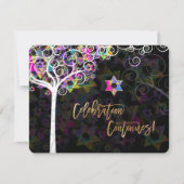 PixDezines Tree of Life Bat Mitzvah/Empfang Einladung (Vorderseite)