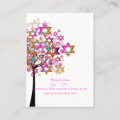 PixDezines Tree of Life Mitzvah Platzkarten (Rückseite)