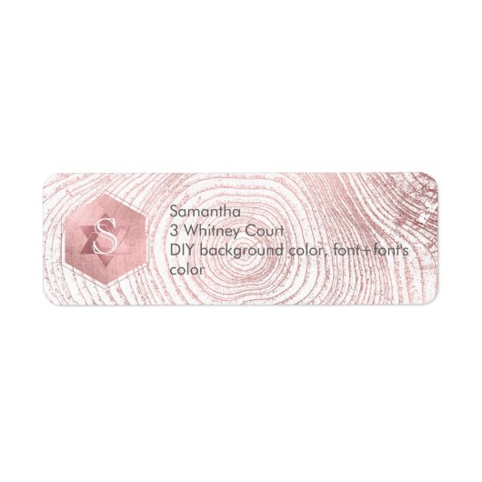 PixDezines Tree Rings, Imitate Rose Gold Honeycomb (Vorne)