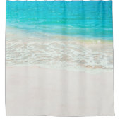 PixDezines Tropical Beach Duschvorhang (Vorderseite)