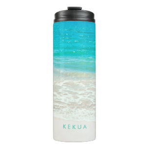 PixDezines Tropical Beach Thermosbecher