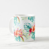 PixDezines Tropical Paradise Floral Foliage Kaffeetasse (Vorderseite Links)