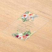 PixDezines Tropical Paradise Flowers Foliage Acryleinladungen (Ablage )