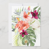 PixDezines Tropical ParadiseGraduation Luxe Script Ankündigung (Rückseite)