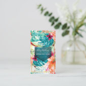 PixDezines tropische Blume Foliage Visitenkarte (Stehend Vorderseite)