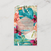 PixDezines tropische Blume Foliage Visitenkarte (Rückseite)