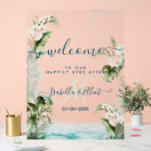 PixDezines Tropischer Dschungel Acrylschild (Hochzeit)