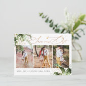 PixDezines Tropischer Dschungel Imitate Goldkallig Save The Date (Stehend Vorderseite)