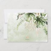 PixDezines Tropischer Dschungel Imitate Goldkallig Save The Date (Rückseite)