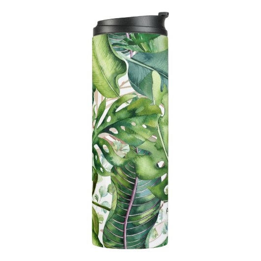 PixDezines tropisches Blattwerk Thermosbecher (Nach links gedreht)