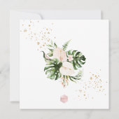 PixDezines Tropisches Geflora in Foliage Einladung (Rückseite)