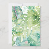 PixDezines Tropisches Grün Rettete unser Datum Einladung (Rückseite)