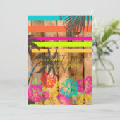 PixDezines tropisches Grunge/Strand-Thema/DIY-Farb Einladung (Stehend Vorderseite)