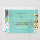 PixDezines tropisches Grunge/Strand-Thema/DIY-Farb Einladung (Rückseite)