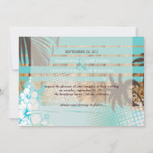 PixDezines tropisches Grunge/Strand-Thema/DIY-Farb Einladung (Rückseite)