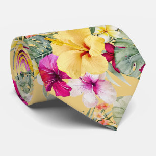 PixDezines Tropisches Paradies Florale Foliage Krawatte