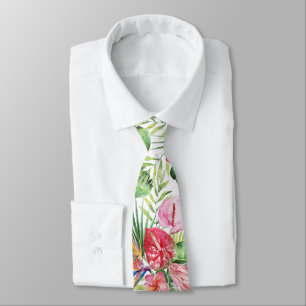 PixDezines Tropisches Paradies Florale Foliage Krawatte