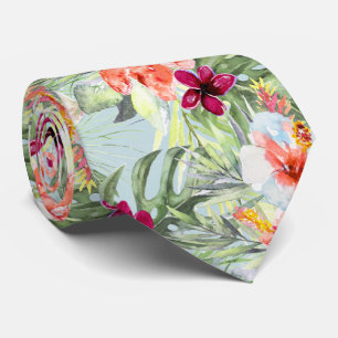 PixDezines Tropisches Paradies Florale Foliage Krawatte