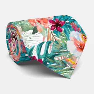 PixDezines Tropisches Paradies Florale Foliage Krawatte