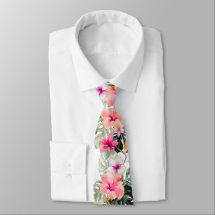PixDezines Tropisches Paradies Florale Foliage Krawatte