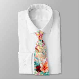PixDezines Tropisches Paradies Florale Foliage Krawatte