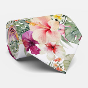 PixDezines Tropisches Paradies Florale Foliage Krawatte
