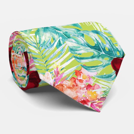PixDezines tropisches Paradies Krawatte (Gerollt)
