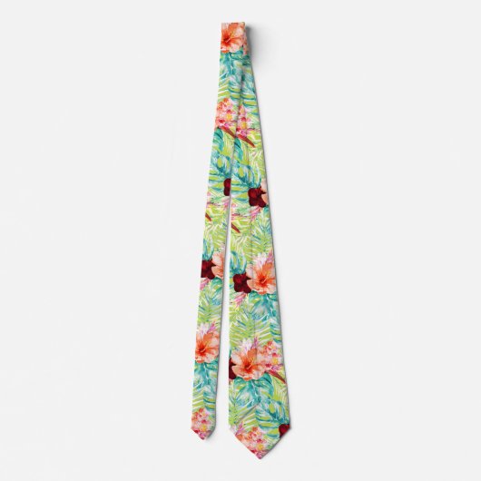 PixDezines tropisches Paradies Krawatte (Rückseite)