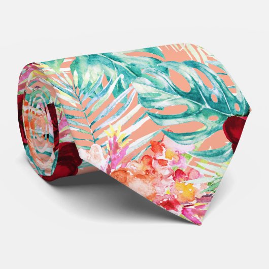 PixDezines tropisches Paradies Krawatte (Gerollt)