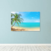 PixDezines tropisches Paradies Leinwanddruck (Insitu (Holzboden))