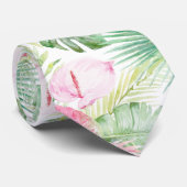 PixDezines Tropisches Paradies Pastel Blumenblätte Krawatte (Gerollt)