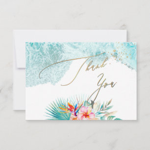 PixDezines Tropisches Paradies Strand Danke Einladung