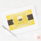 PixDezines, trübe Farben, Zitronenkuchen Rechteckiger Aufkleber (Umschlag)