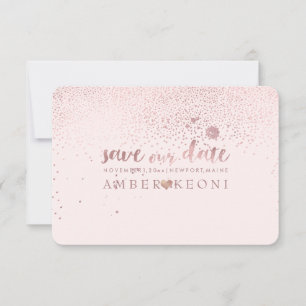 PixDezines Tupfen Rosa Gold/Save Date/DIY Farbe Save The Date